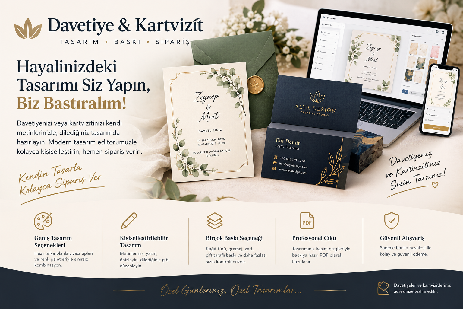 Kartvizit & Davetiye Tasarım ve Satış Scripti